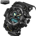 SANDA 742 top luxury brand G style men's military sports watch LED digital watch waterproof watch Relogio Masculino